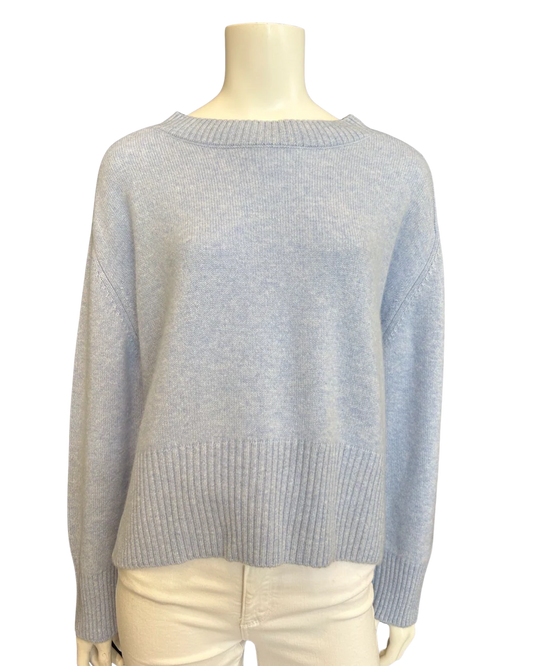 Perfect Day Crew Cashmere Sweater Anniversary Blue