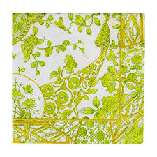 Caspari Cocktail Napkin/ Gilded Porcelain Chartreuse
