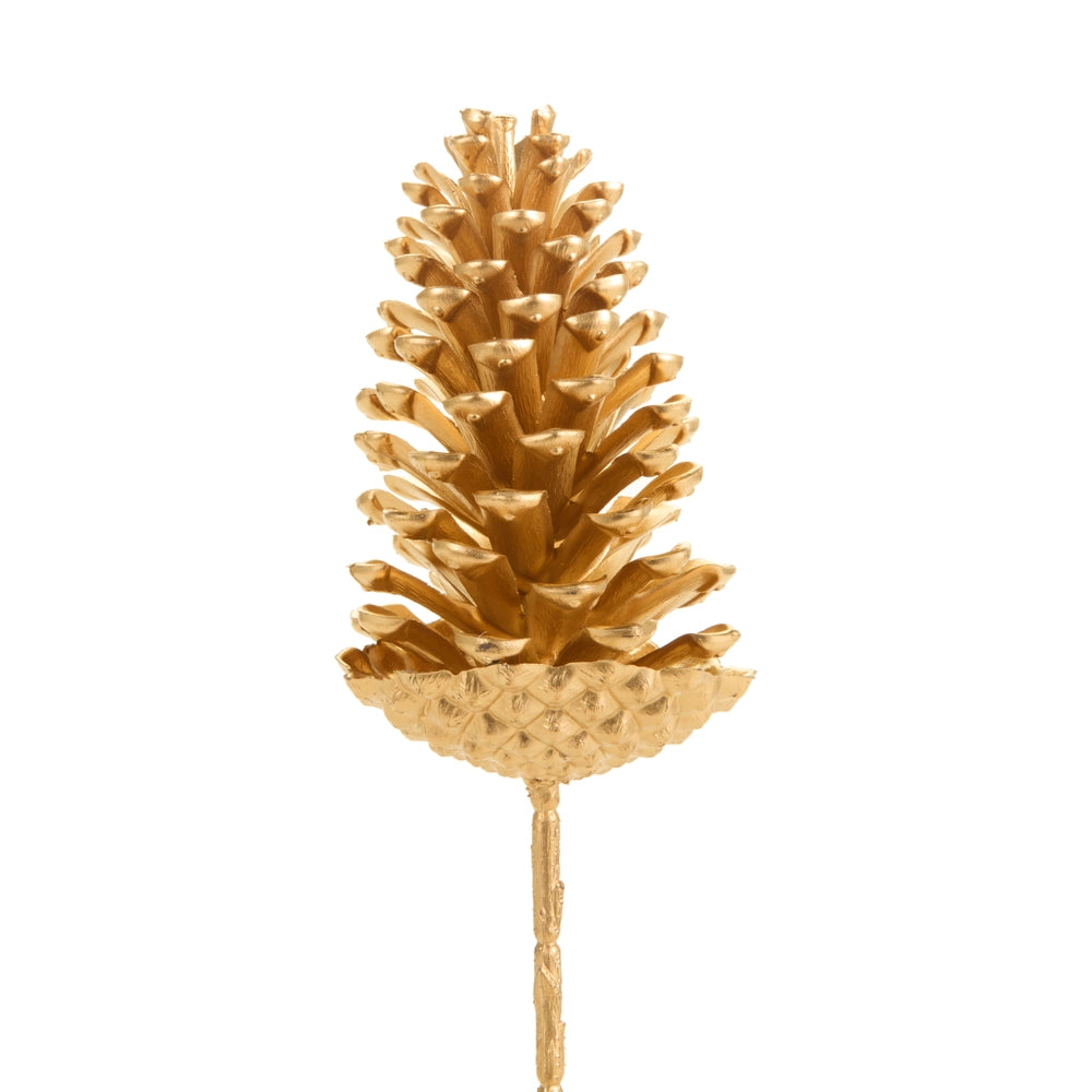 10.5" Gold Pinecone Stem