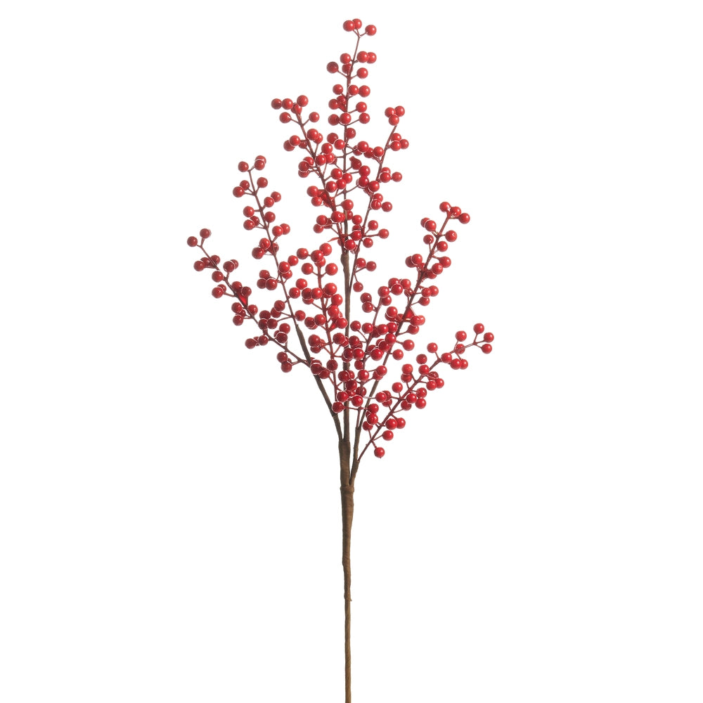 25" Red Berry Spray