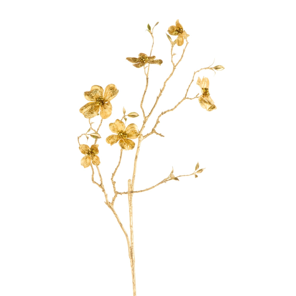 36” Gold Dogwood Spray
