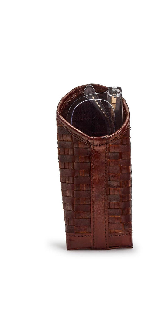 Standing Leather Eyeglass Holder