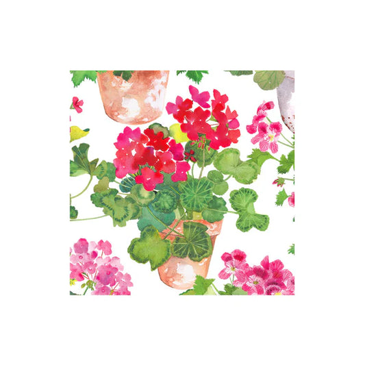 Caspari Cocktail Napkin/ Trailing Geranium
