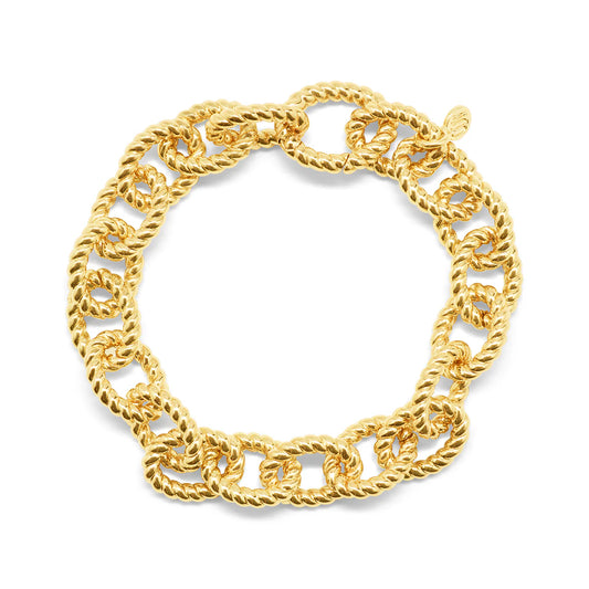 Victoria Small Chain Bracelet (8” Gold)