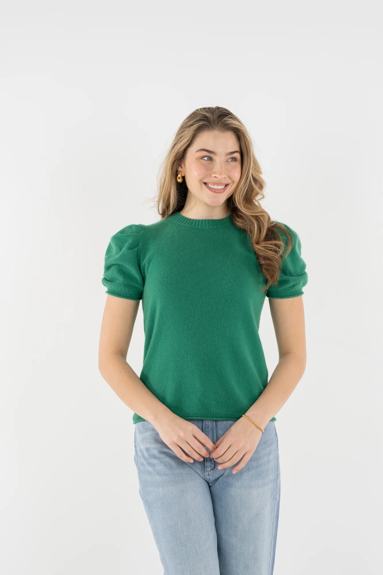 Emily McCarthy Crewneck Knit Sweater in Fairway