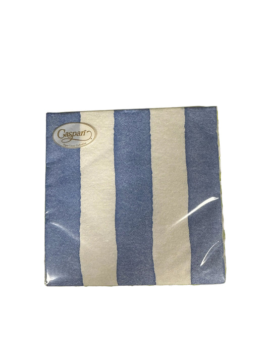 Caspari Cocktail Napkin/ Cafe Stripe Blue