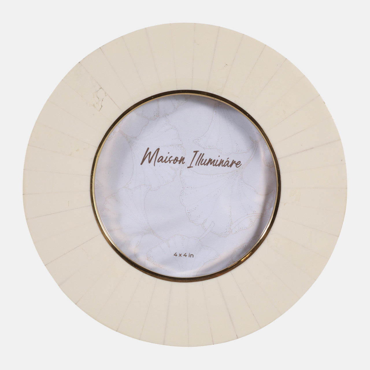 4x4” Round Resin & Resin White Photo Frame