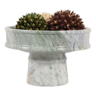 Rimmon Green Marble Pedestal Bowl