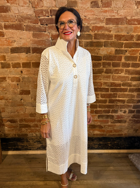 Grace White Eyelet Dress