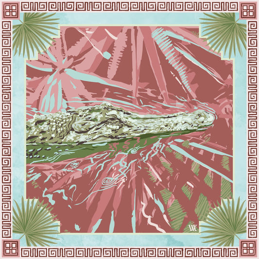 Austin Williams Pink Ocmulgee Alligator Scarf