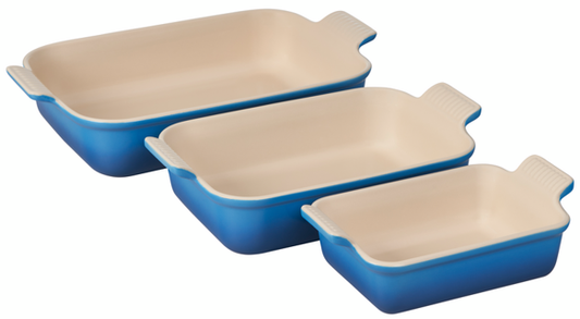 Le Creuset Set of 3 Rectangular Dishes Marseille