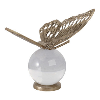 8” Clarke Butterfly Statuary (Gold/Clear)