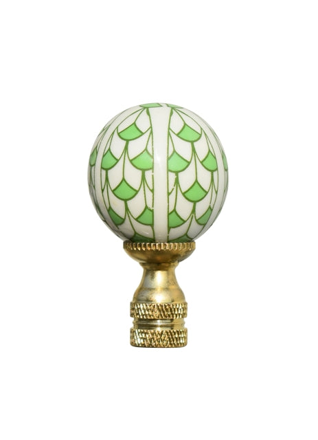 PORCELAIN GREEN FISH SCALE BALL