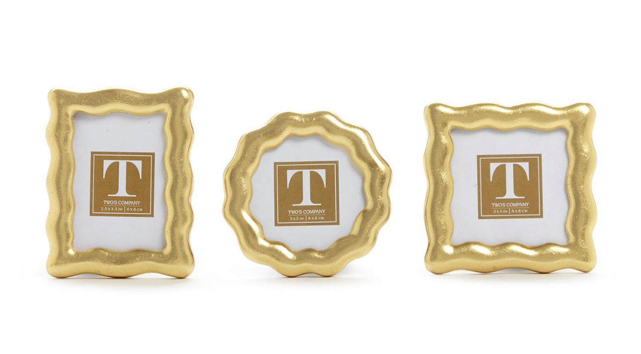 Small Gold Wavy Picture Frames
