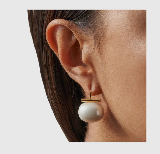 Catherine Canino Statement Large Pearl Earrings