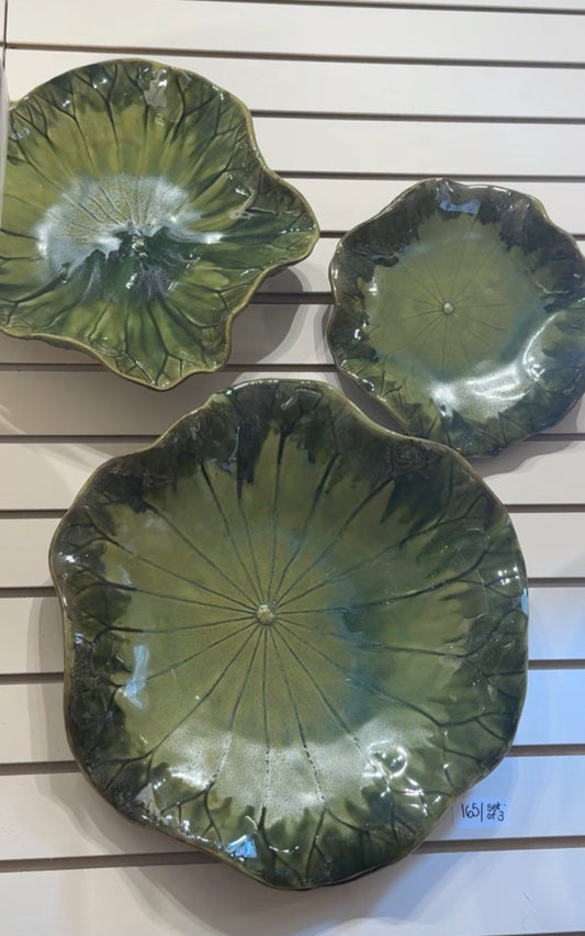 Lotus Leaf Wall Art (set of 3)