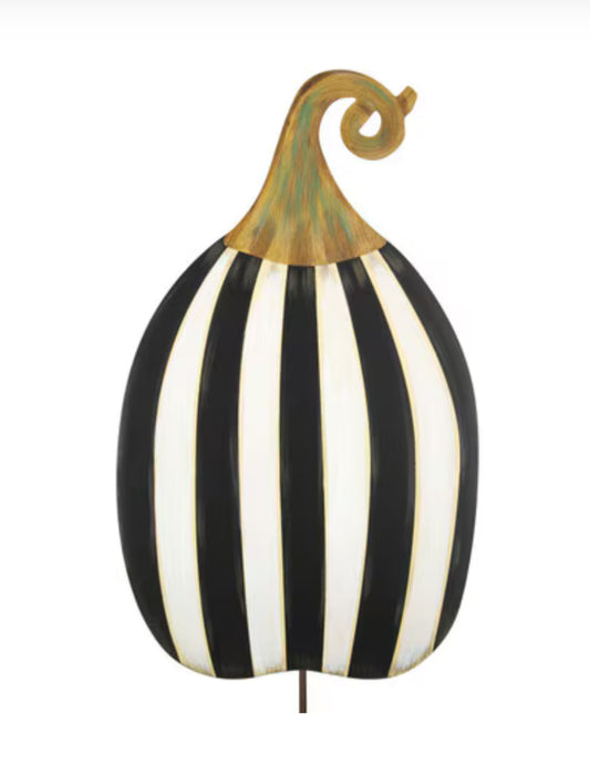 Yard Size Tall Striped Pumpkin