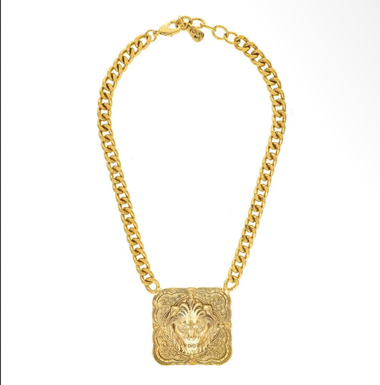 Square Lion Necklace