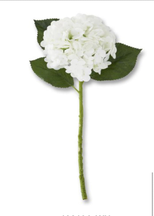 Real Touch Hydrangea Stem White