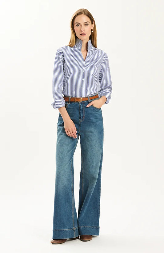 Natalie Cotton Striped Shirt