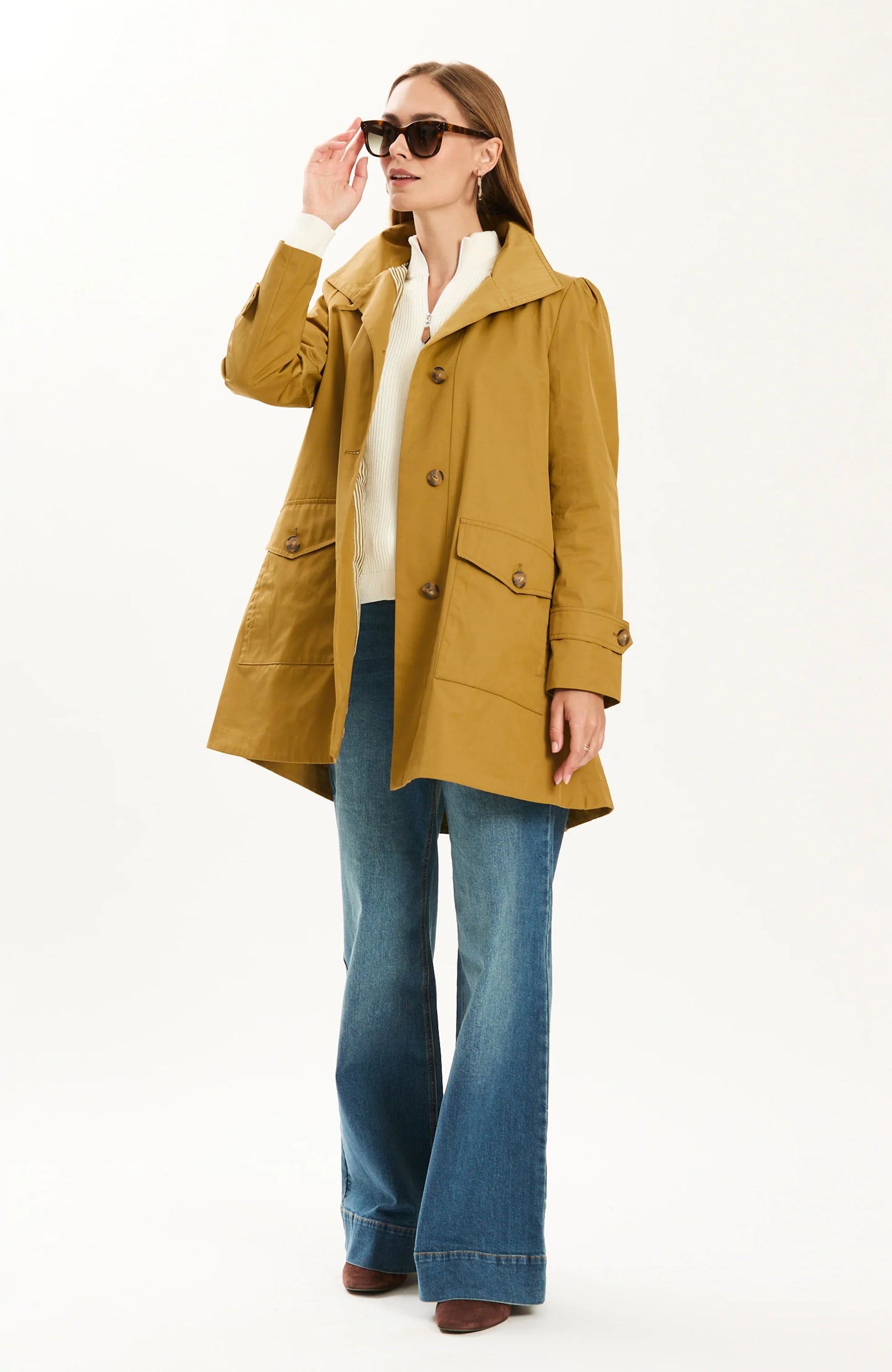 Sutton Trench Coat in Fennel