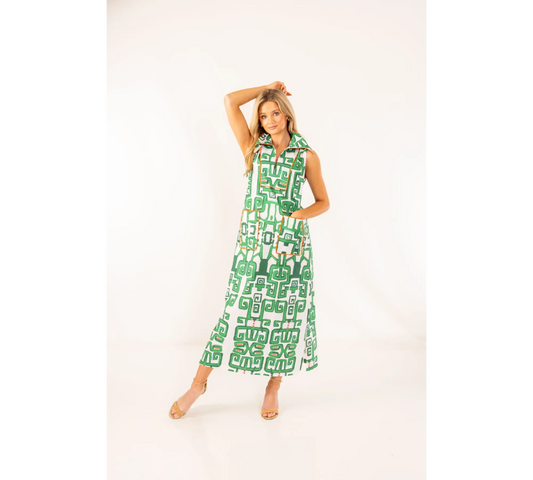 Greek Heiress Sleeveless Cassidy Long Dress