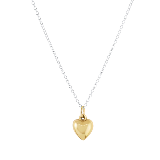 Enewton 16” Necklace Mixed Metal - Love Plush Small Gold Charm
