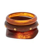 Set of 3 Tortoise Marble Bracelets