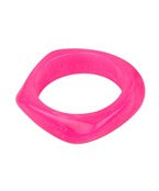 Angled Resin Bangle Bracelet-Fuschia