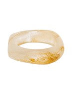 Bold Marble Acrylic Ivory Bangle