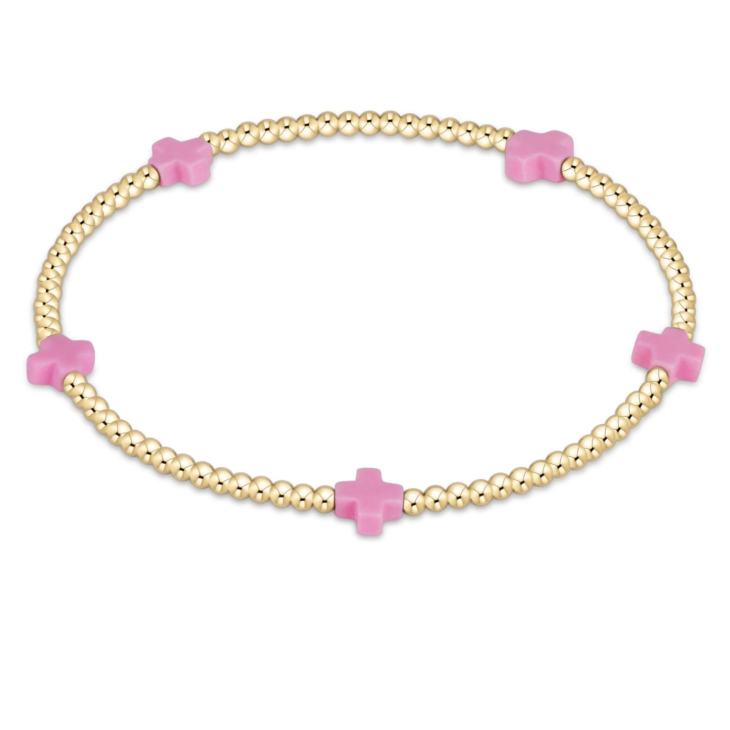 Enewton Signature Cross Small 2MM Bright Pink