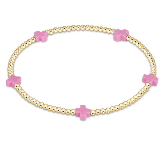 Enewton Signature Cross Small 2MM Bright Pink