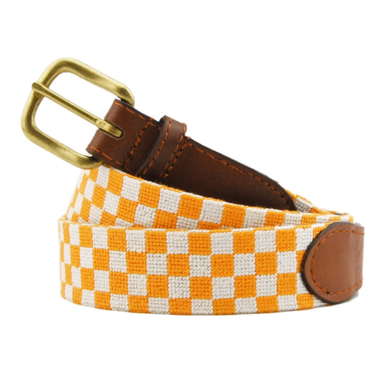 Smathers & Branson Belts Orange & White Checkered