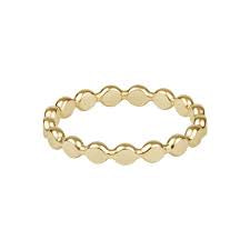 Enewton Classic Gold 2.5MM Beaded Disc Ring Size 8