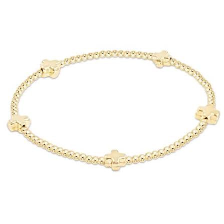 Egirl Small Signature Cross 2MM Gold