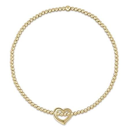 Egirl Classic Gold 2MM Bead Bracelet Love Small Gold Charm