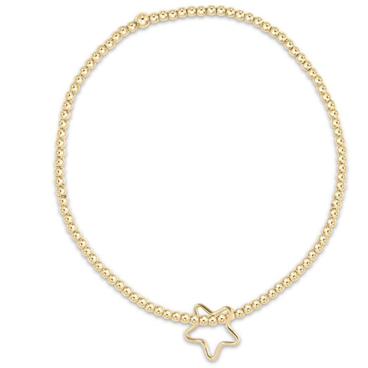 Egirl Classic Gold 2MM Bead Bracelet Star Gold Charm