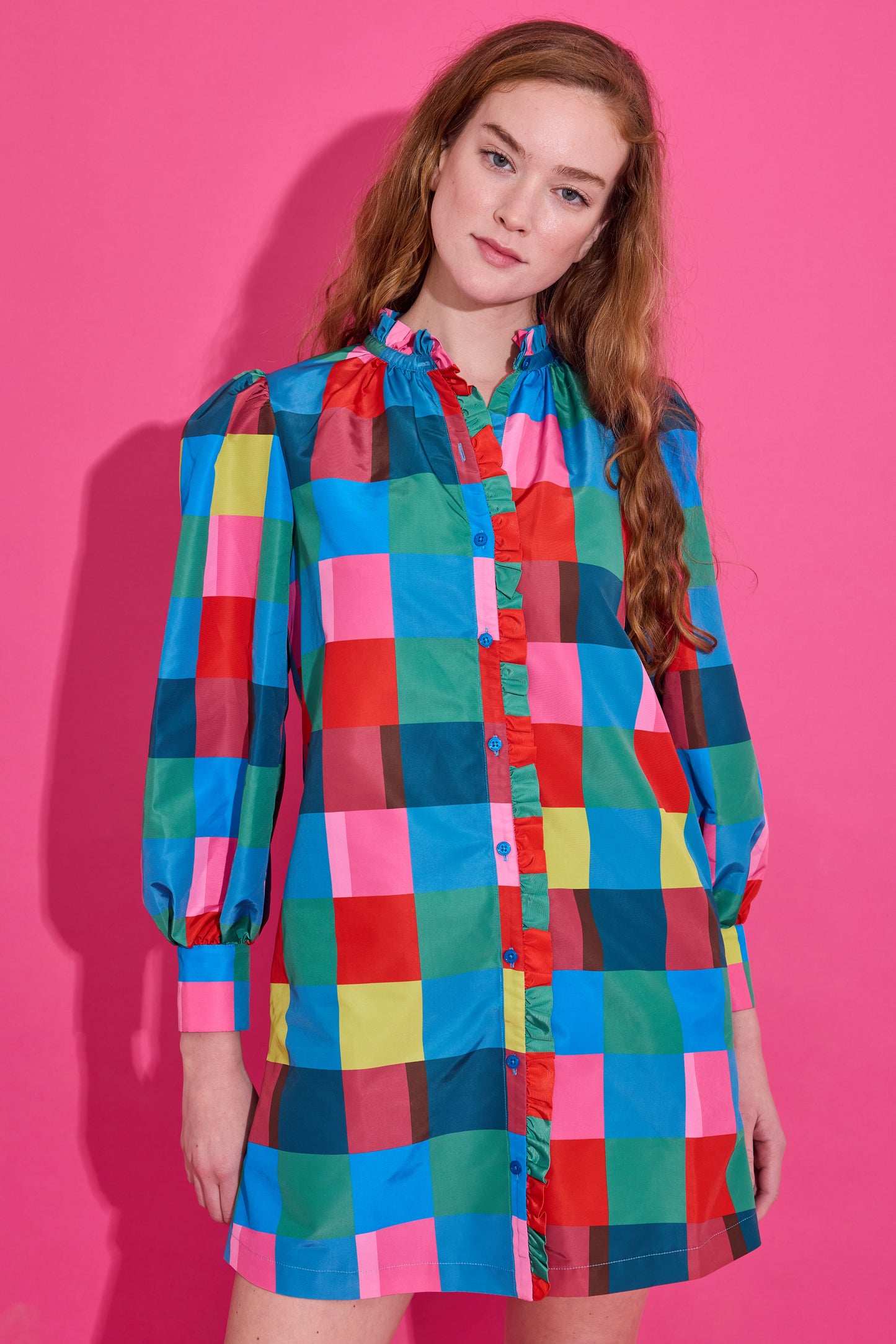 Nora Dress in Holiday Check