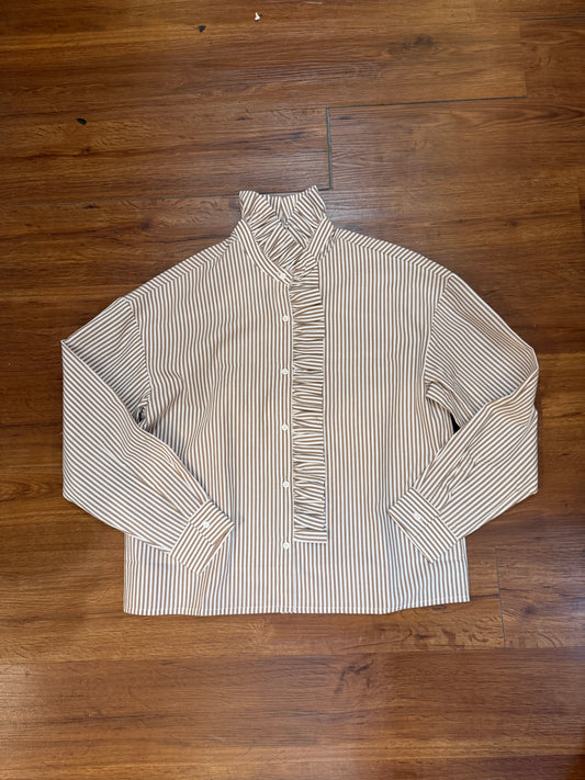 Blanca Ruffle Stripe Shirt