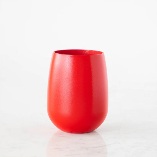 Hester & Cook Stemless Wine Cups Red
