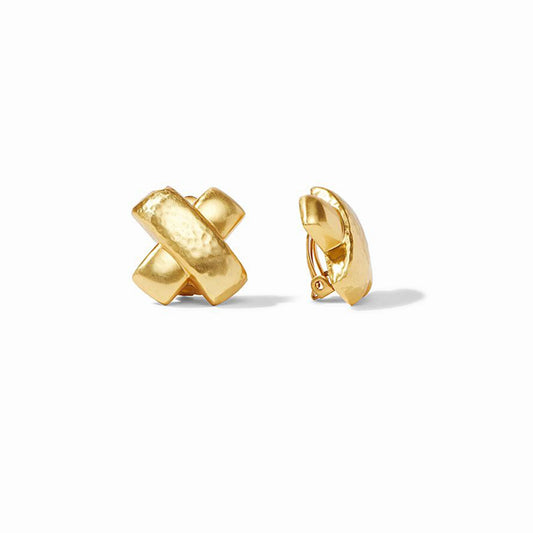 Julie Vos Catalina X clip earrings