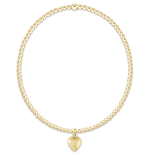 Enewton Classic Gold 2mm Bracelet - Love Plush Small Gold Charm