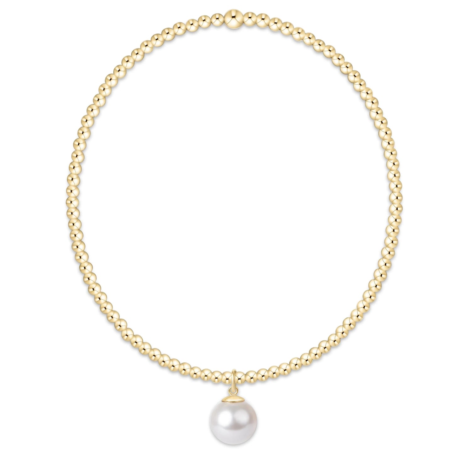 Enewton Classic Gold 2mm Bracelet - Classic Pearl 8mm Charm