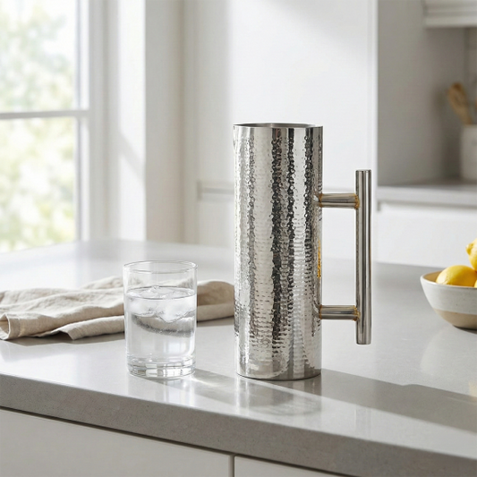 Hammered Stainless Steel Pitcher