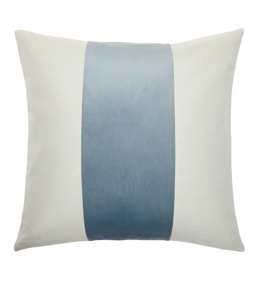 Down Filled Pillow Bone Pillow with Blue Panel