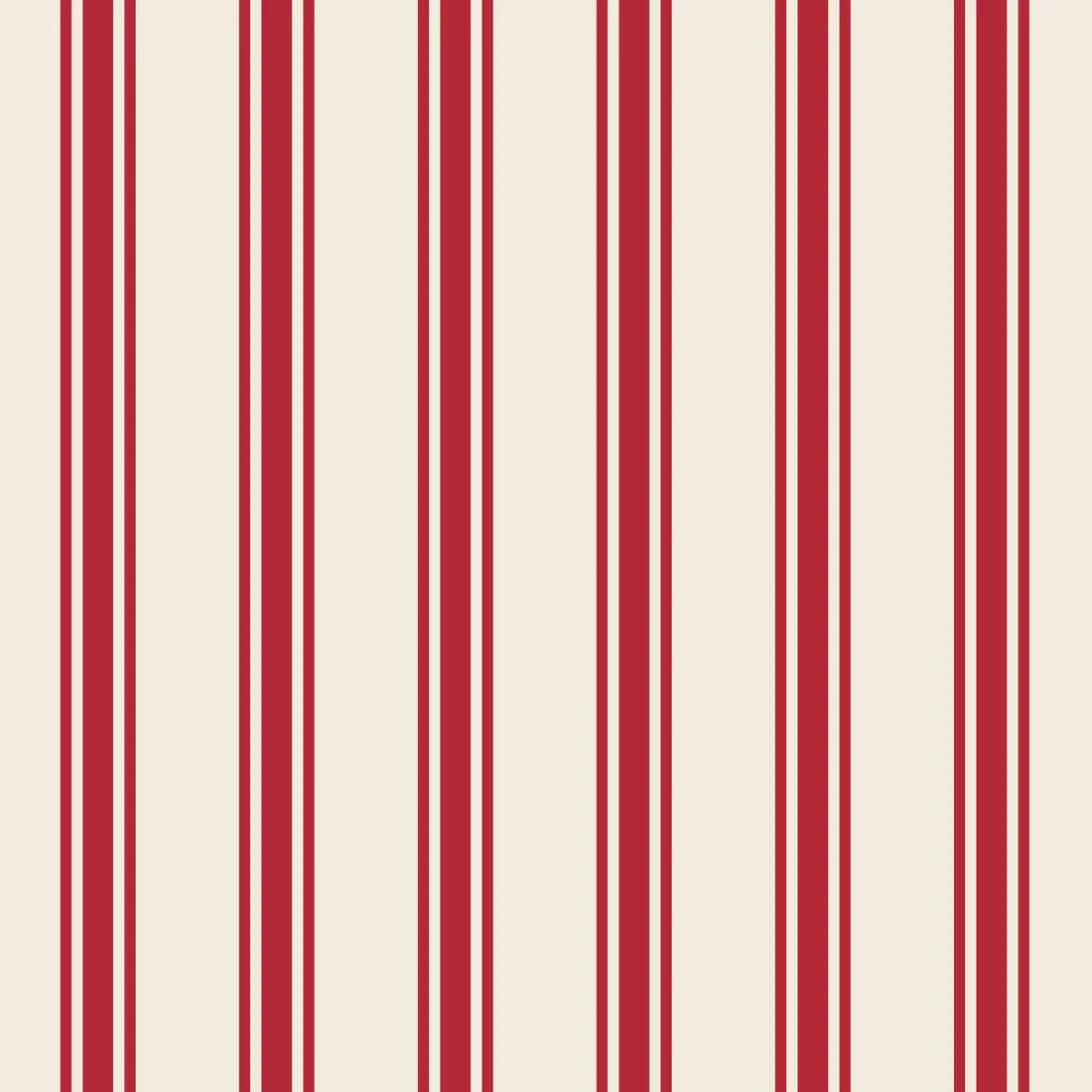 Hester & Cook Cocktail Napkins Red Linen Stripe