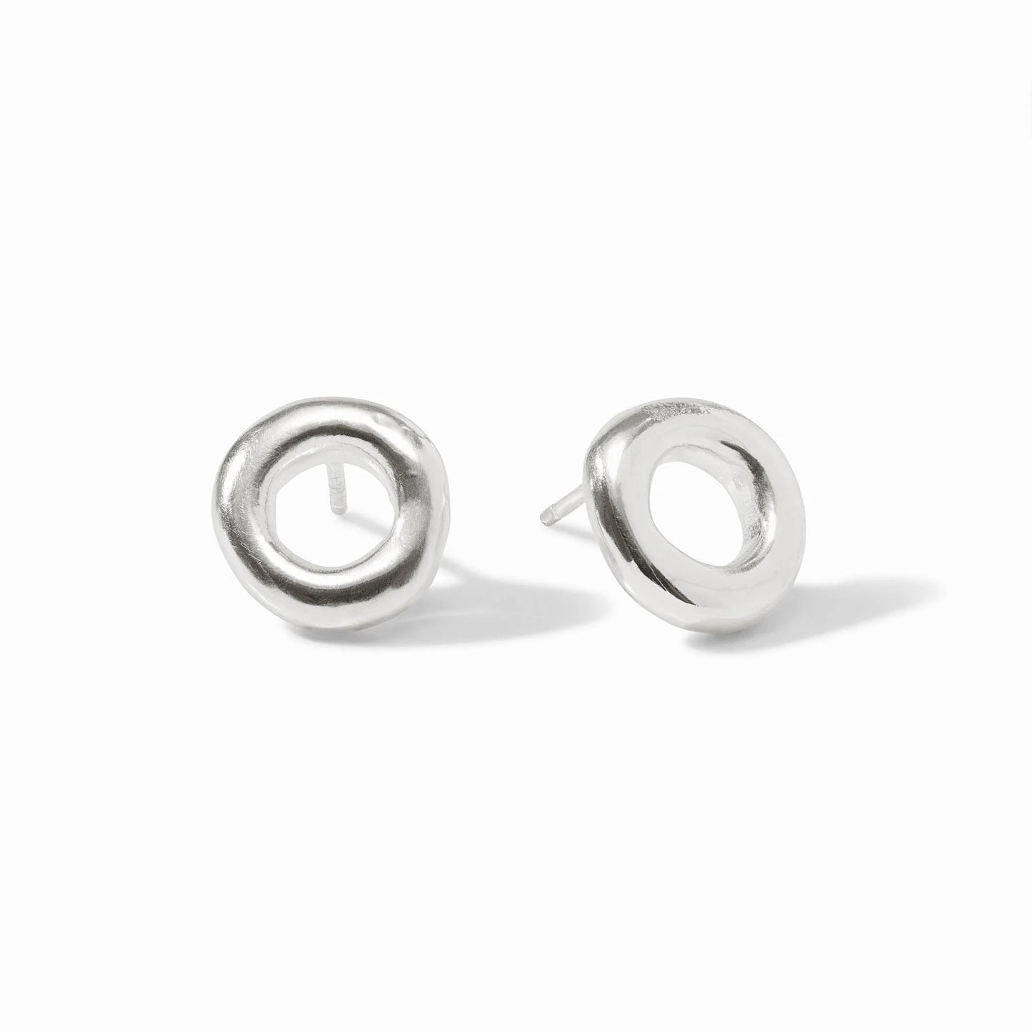 Julie Vos Wave Circle Stud Silver