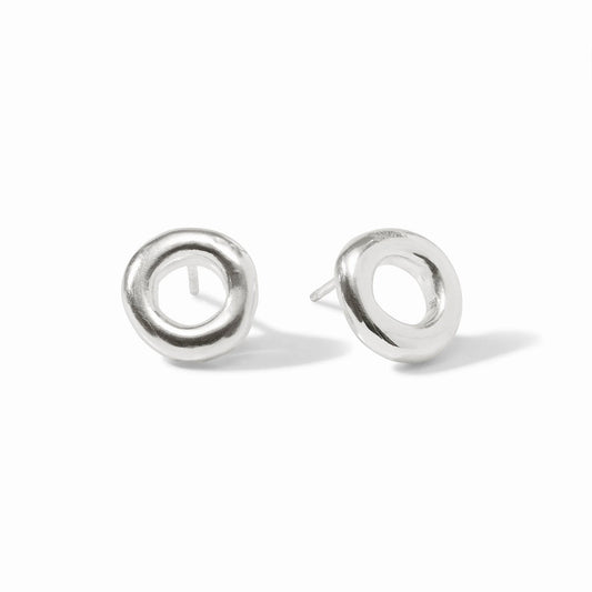 Julie Vos Wave Circle Stud Silver