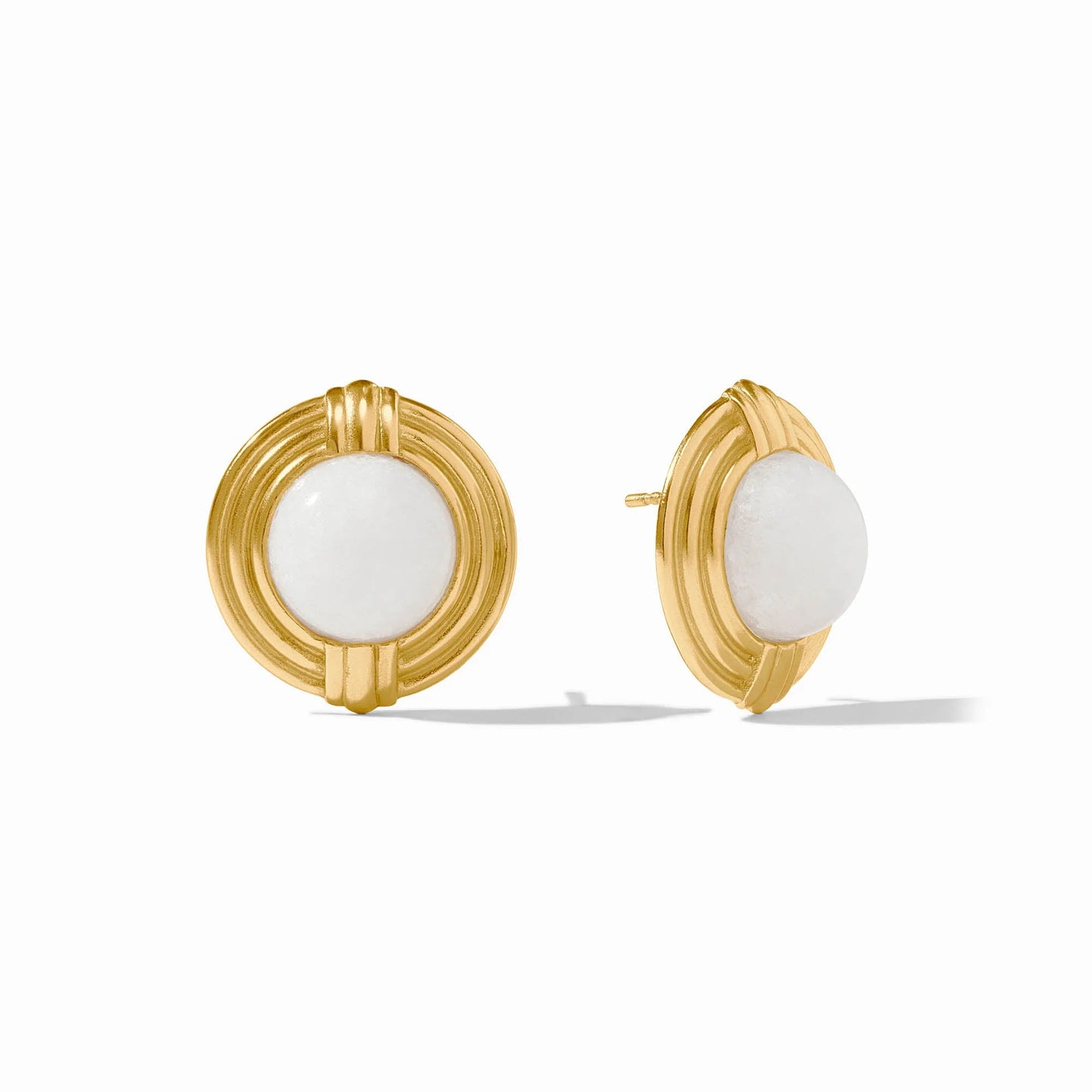 Julie Vos Portofino Statement Stud White Jade