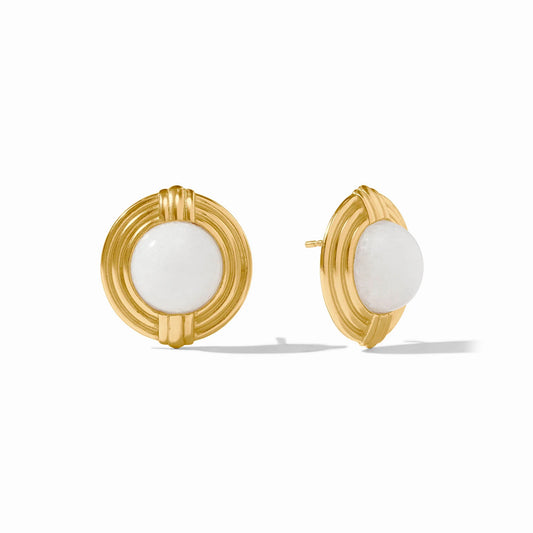 Julie Vos Portofino Statement Stud White Jade